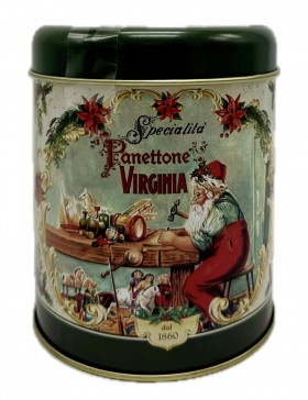 Virginia 100gr Tins Panettone Santa Green