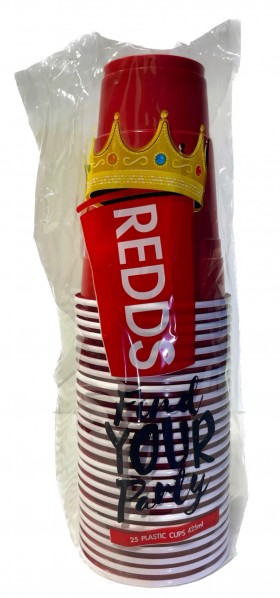 Redds Red 425ml 25pk Plastic Cups