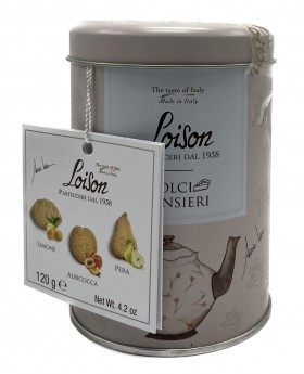 Loison Biscuits Limone Albiocca Pera 120g Tin