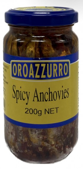 Oroazzurro 200g Spicy Anchovies Jar