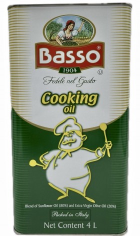 Basso Cooking Oil Blend Of Sunflower And Evoo