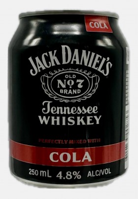 Jack Daniels And Cola 4pk Cans 250ml