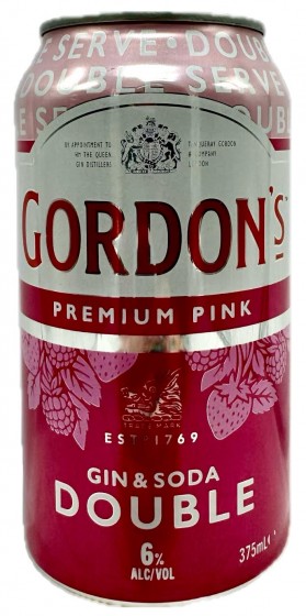 Gordons Pink Double Serve 10pk 375ml