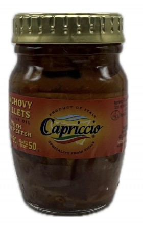 Capriccio Chilli Anchovy Fillets 90g