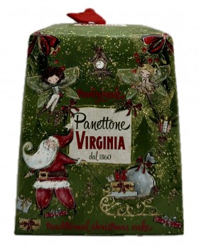 Virginia 100g Panettone Traditional Santa Green